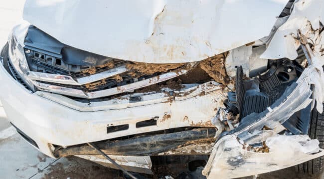 crashed car