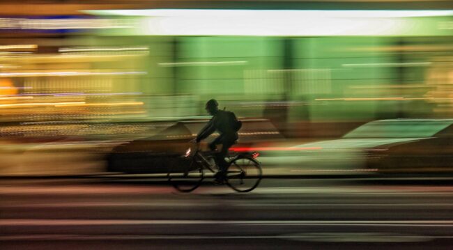 bike on road