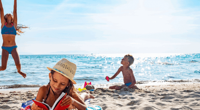 kids on beach