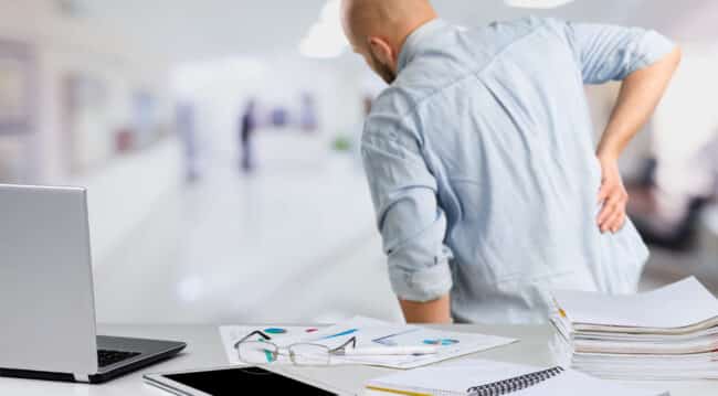 man with back pain
