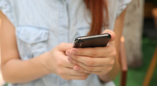 woman on phone