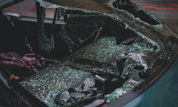 windscreen smashed