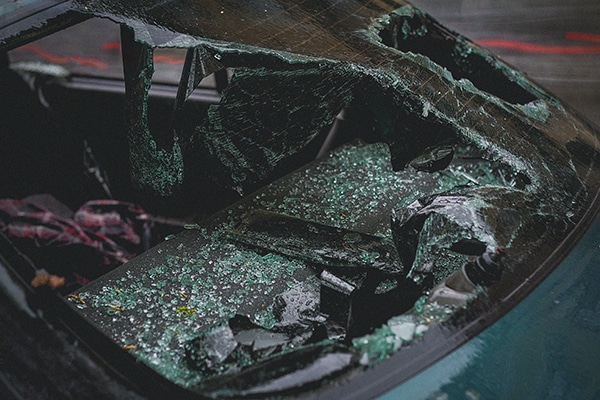 windscreen smashed