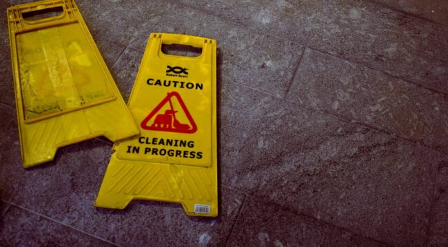 caution floor sign
