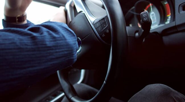 man driving