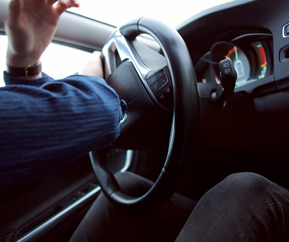 man driving