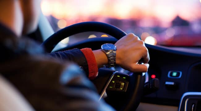 man driving