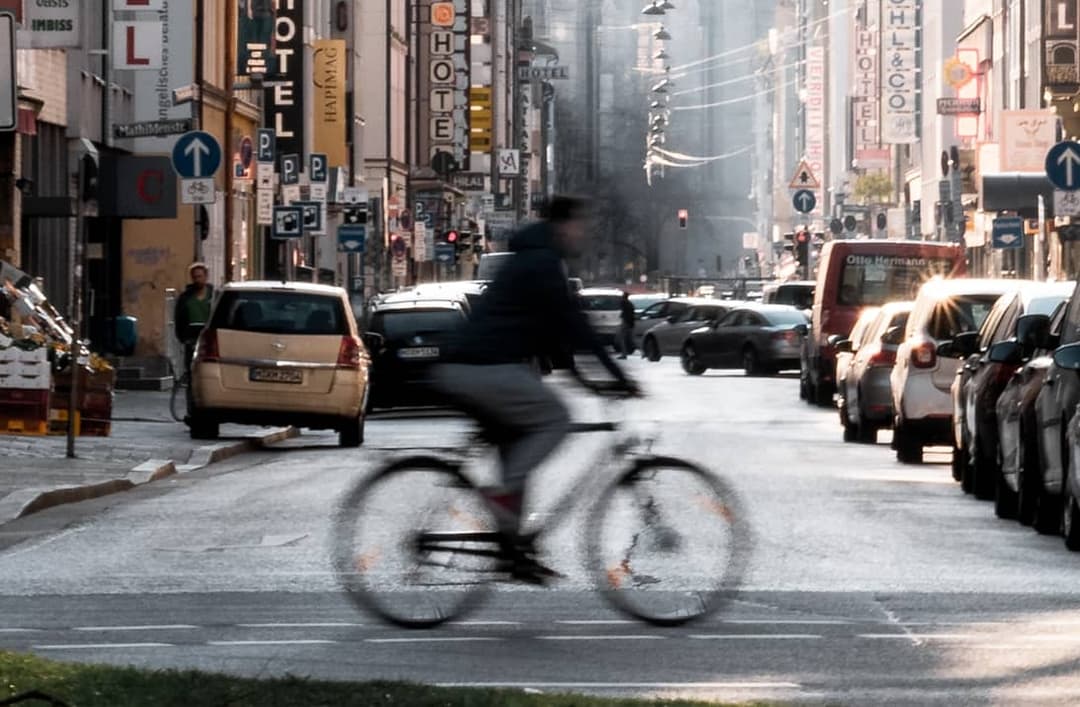 bike on road